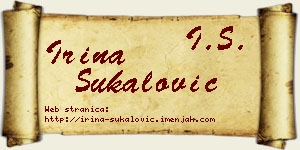 Irina Šukalović vizit kartica